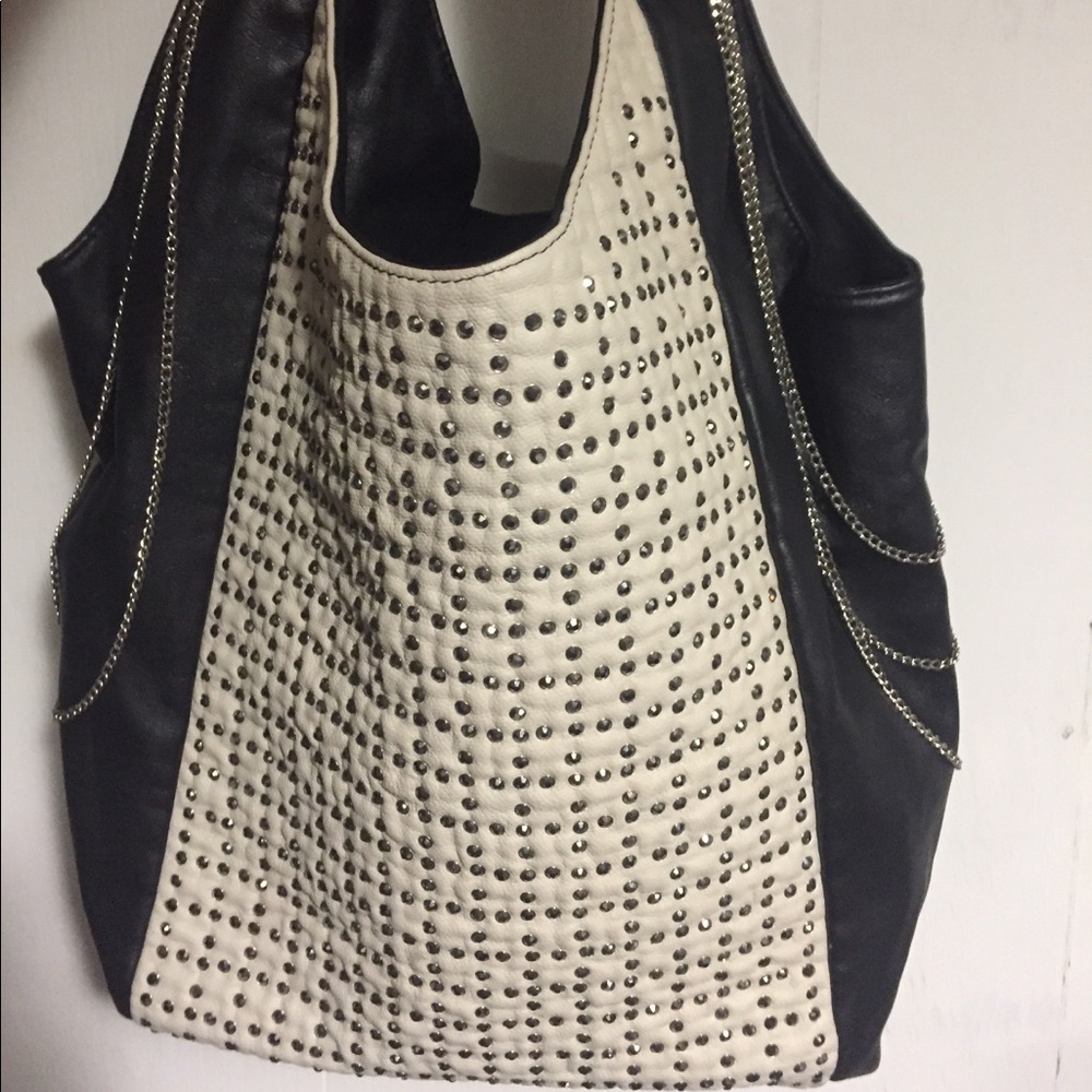 Blue elegance large rhinestone bag